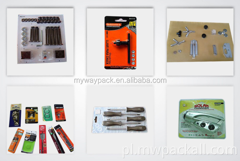 Pakowanie małych produktów w blistrze zgrzewarka próżniowa do zgrzewania skóry